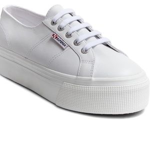 leather platform white supergas